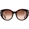 Salvatore Ferragamo Sunglasses SF840SA 214 Tortoise Brown Gradient