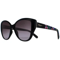 Salvatore Ferragamo Sunglasses SF912S 001 Black with Flower Print Grey