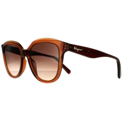 Salvatore Ferragamo Sunglasses SF977S 210 Crystal Brown Brown Gradient