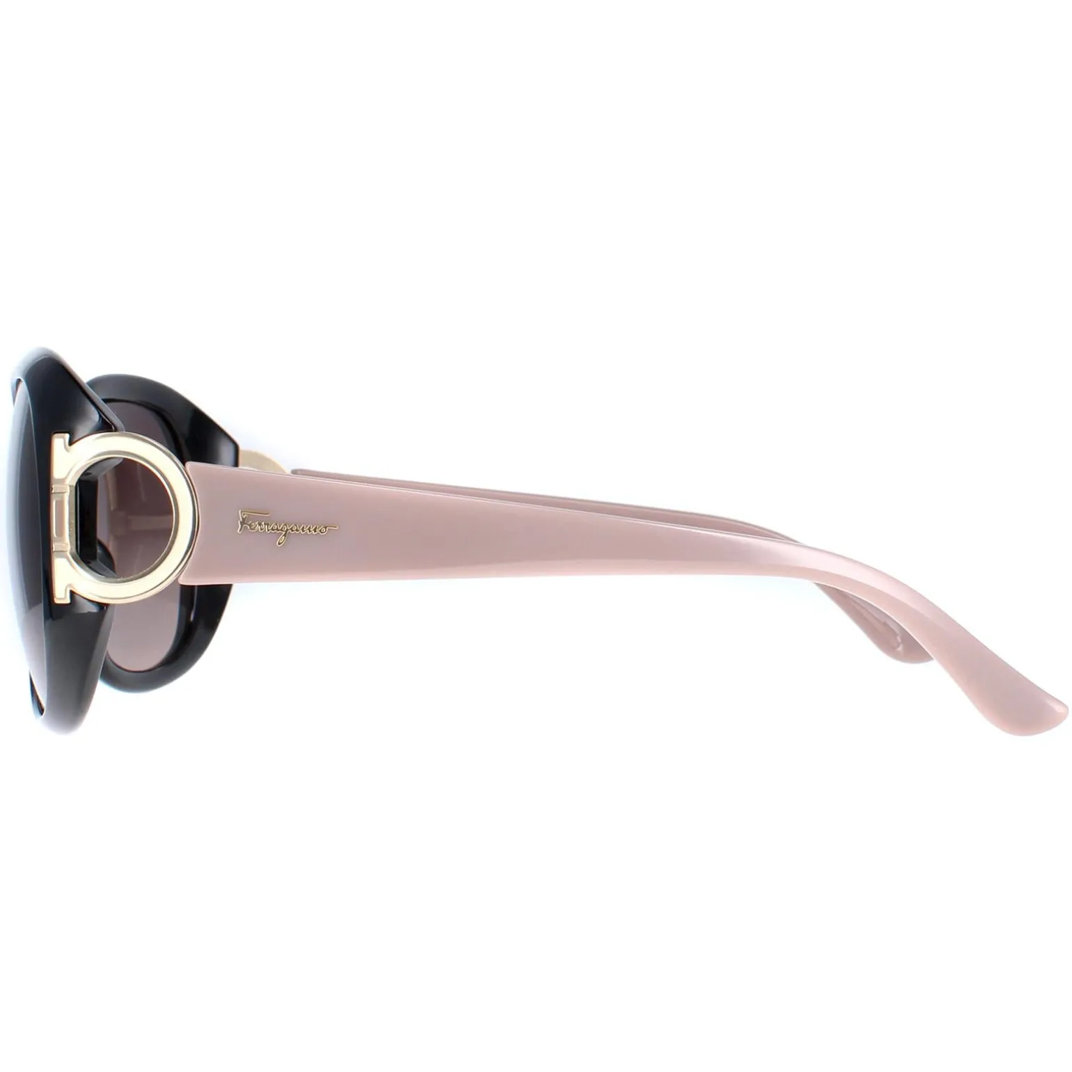 Salvatore Ferragamo Sunglasses SF668 001 Black Taupe Brown Gradient