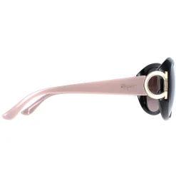 Salvatore Ferragamo Sunglasses SF668 001 Black Taupe Brown Gradient