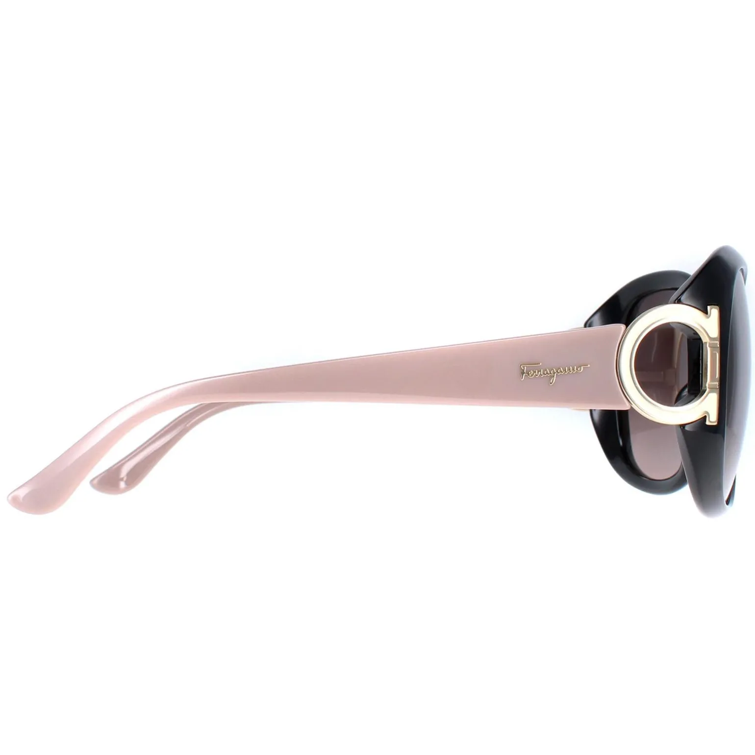 Salvatore Ferragamo Sunglasses SF668 001 Black Taupe Brown Gradient