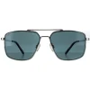 Serengeti Sunglasses Aitkin SS554003 Shiny Silver Saturn Petrol Blue P