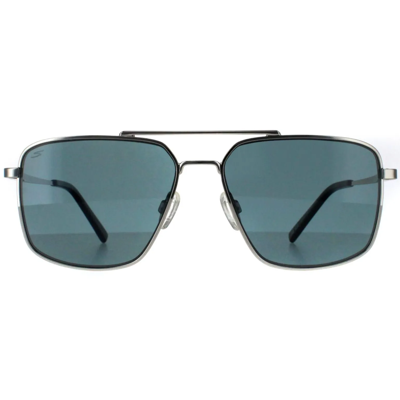 Serengeti Sunglasses Aitkin SS554003 Shiny Silver Saturn Petrol Blue P
