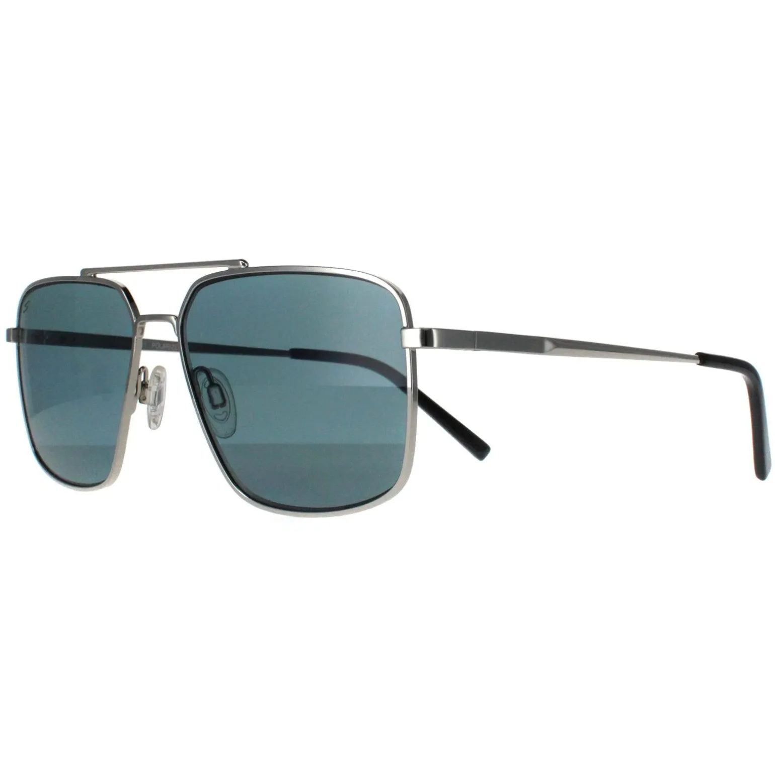 Serengeti Sunglasses Aitkin SS554003 Shiny Silver Saturn Petrol Blue P