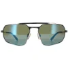Serengeti Sunglasses Hinkley SS570006 Shiny Silver Saturn 555nm Blue P
