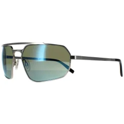 Serengeti Sunglasses Hinkley SS570006 Shiny Silver Saturn 555nm Blue P