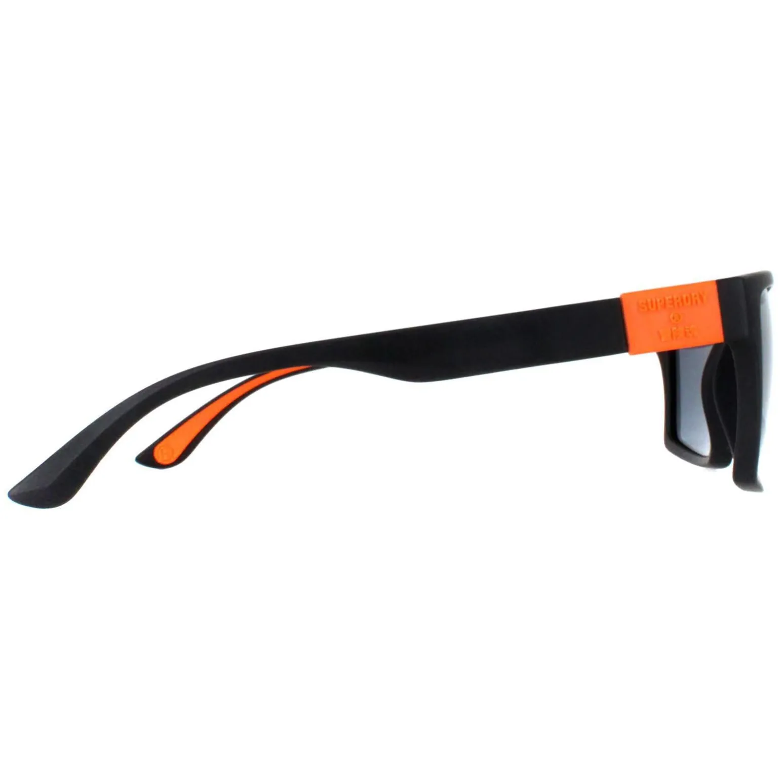 Superdry Sunglasses Disruptive 104P Matte Black Orange Grey Polarized