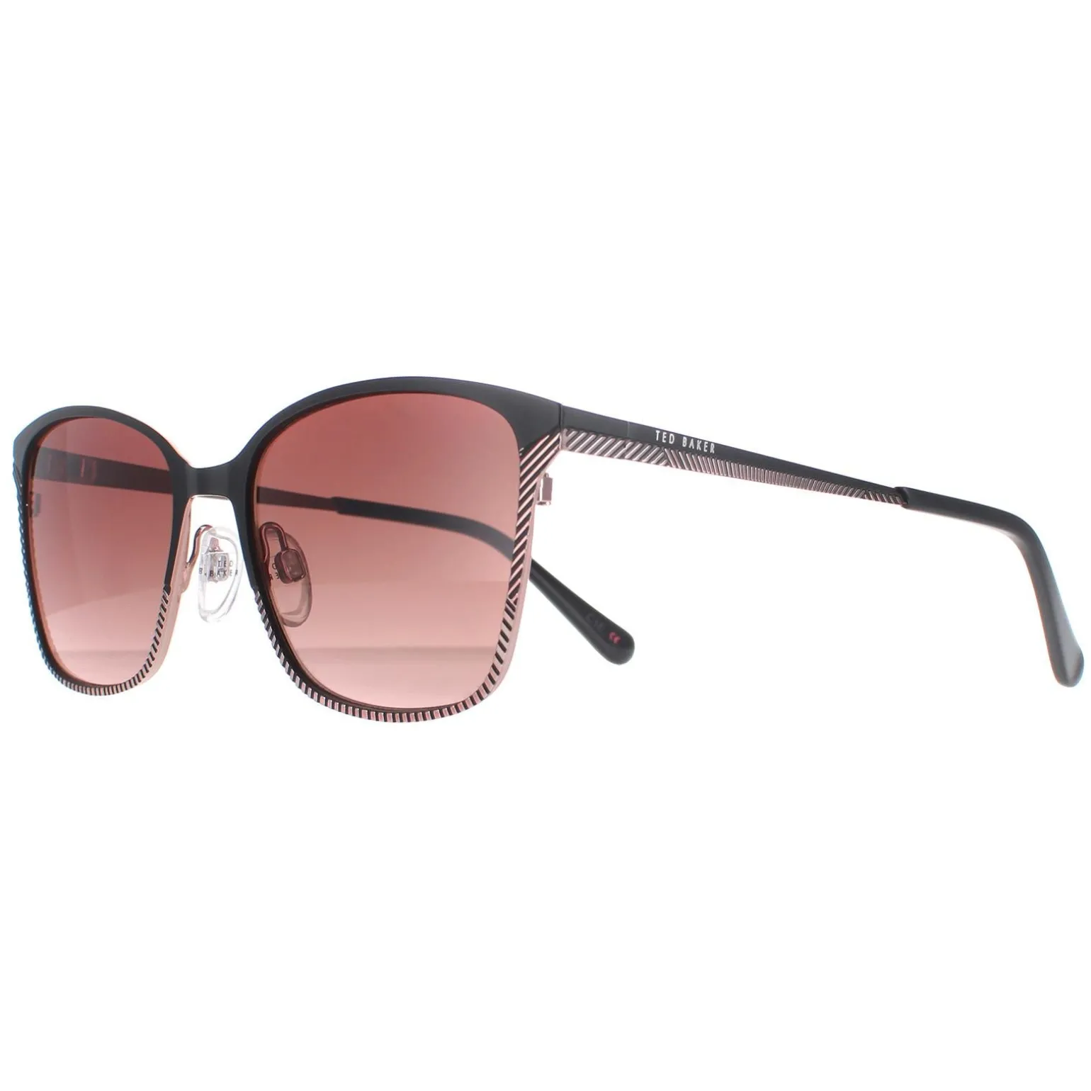 Ted Baker Sunglasses TB1563 Cerise 004 Black Brown Gradient