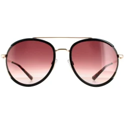 Ted Baker Sunglasses TB1638 Gaia 001 Black Gold Brown Gradient