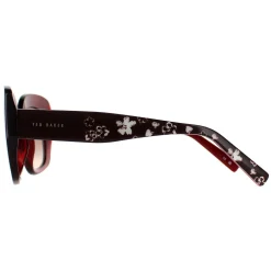 Ted Baker Sunglasses TB1675 Hattie 220 Crystal Dark Red Brown Red Grad