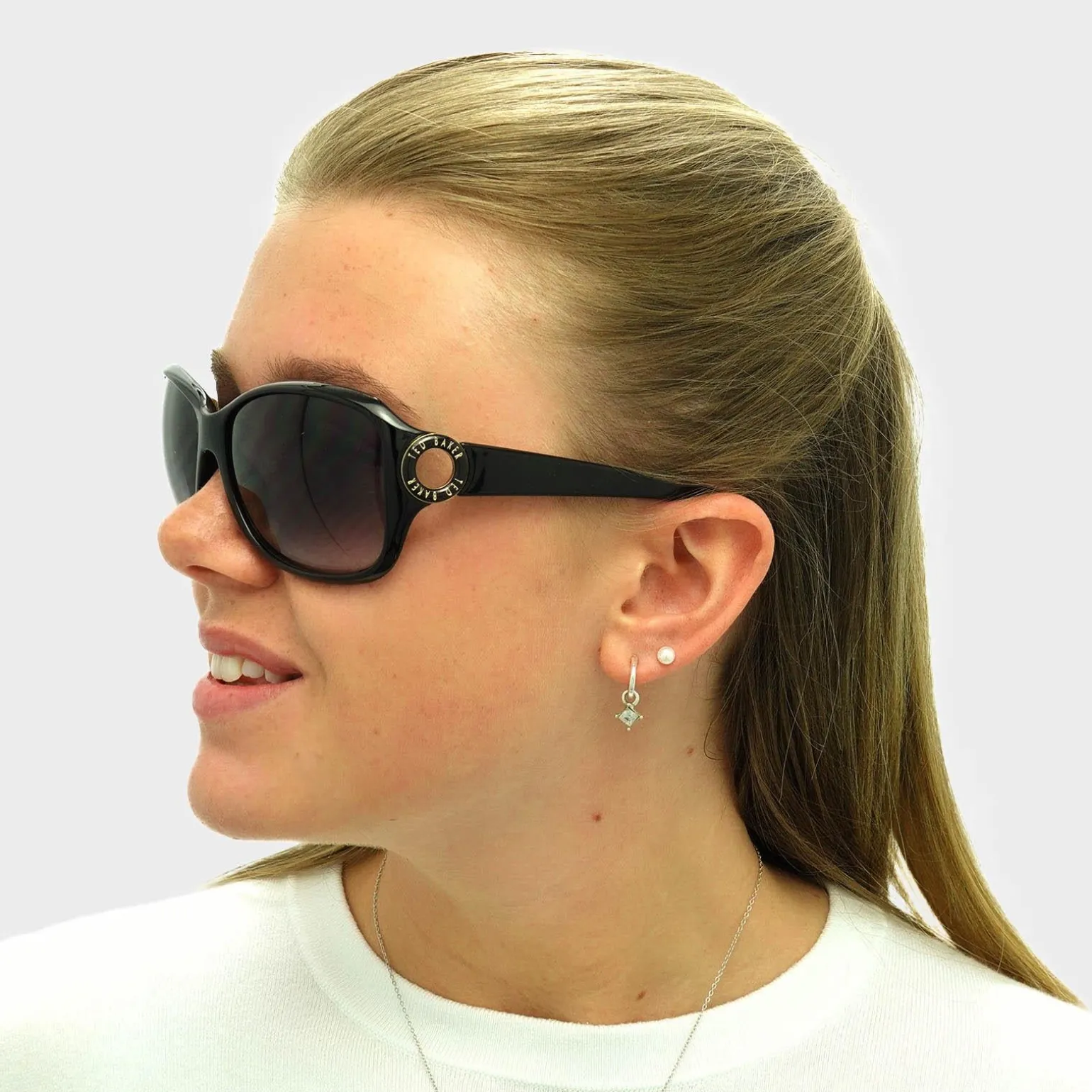Ted Baker Sunglasses TB1207 Halle 001 Black Light Blue