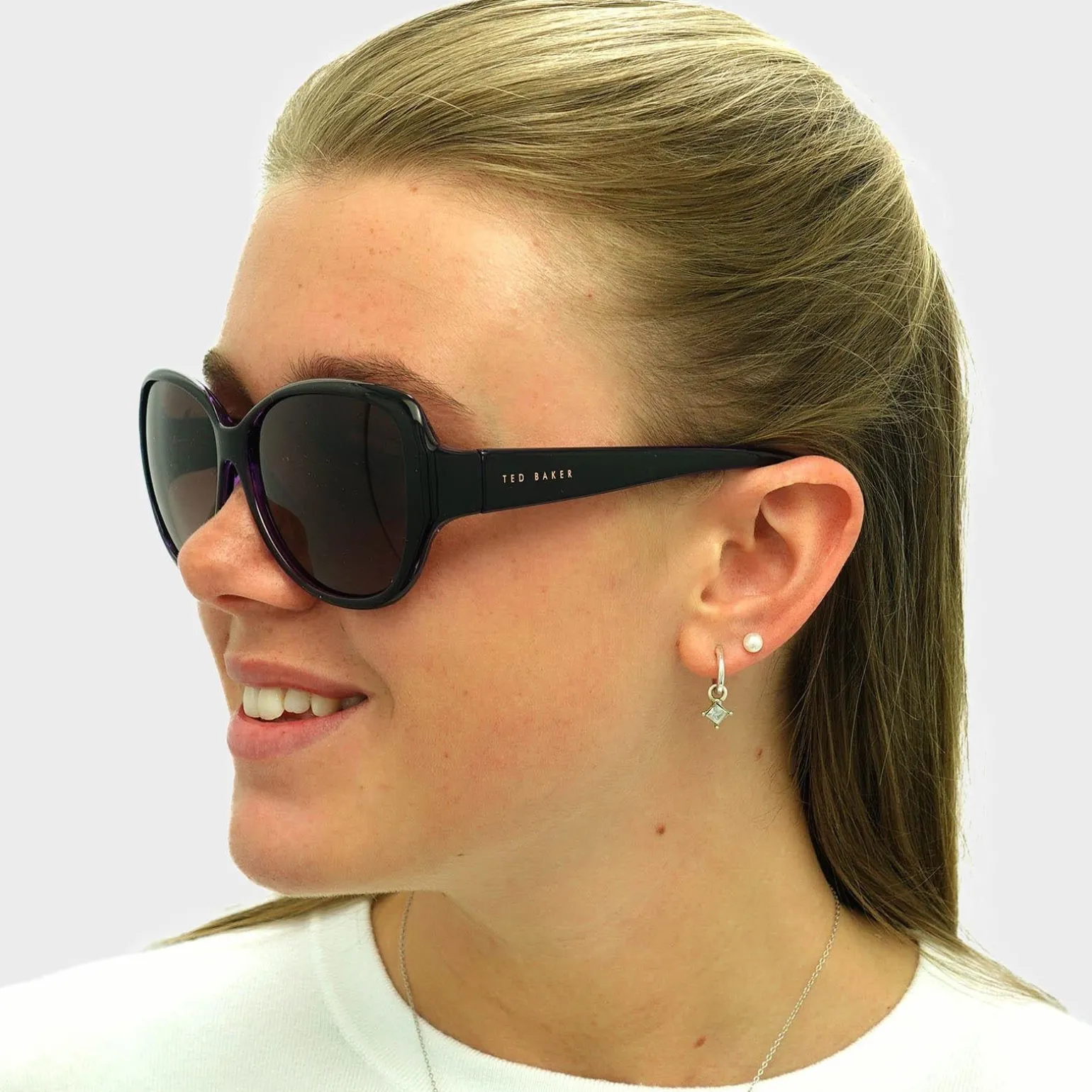 Ted Baker Sunglasses TB1394 Shay 001 Black Purple Brown Gradient