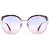 Ted Baker Sunglasses TB1661 Tama 244 Rose Gold Tortoise Purple Pink Gr