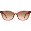 Ted Baker Sunglasses TB1639 Tanner 220 Transparent Candy Cane Red Brow