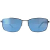 Timberland Sunglasses TB9233 06D Shiny Dark Nickeltin Smoke Polarized