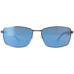 Timberland Sunglasses TB9233 06D Shiny Dark Nickeltin Smoke Polarized