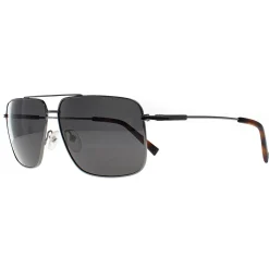 Timberland Sunglasses TB9292 06D Shiny Dark Nickeltin Smoke Polarized
