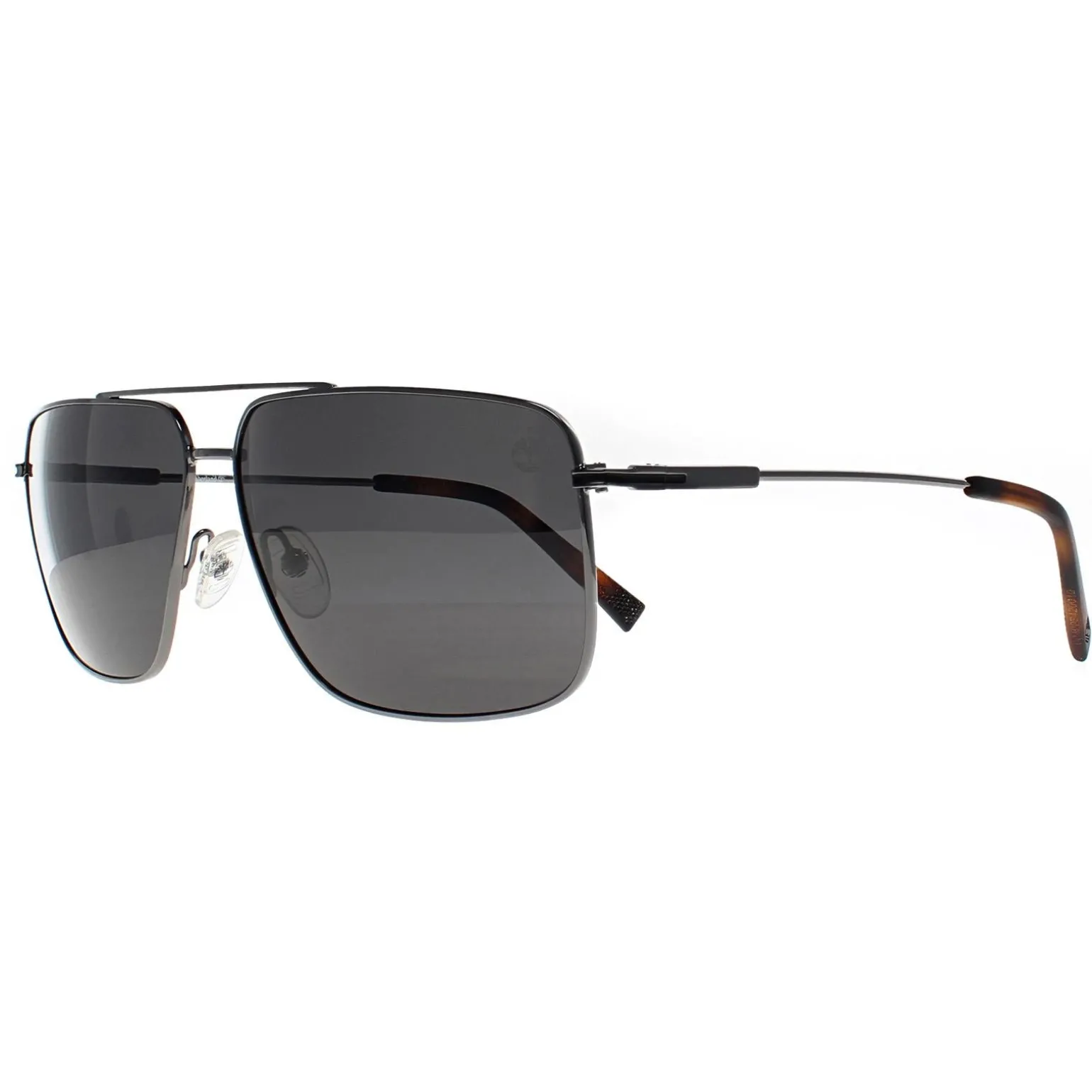 Timberland Sunglasses TB9292 06D Shiny Dark Nickeltin Smoke Polarized