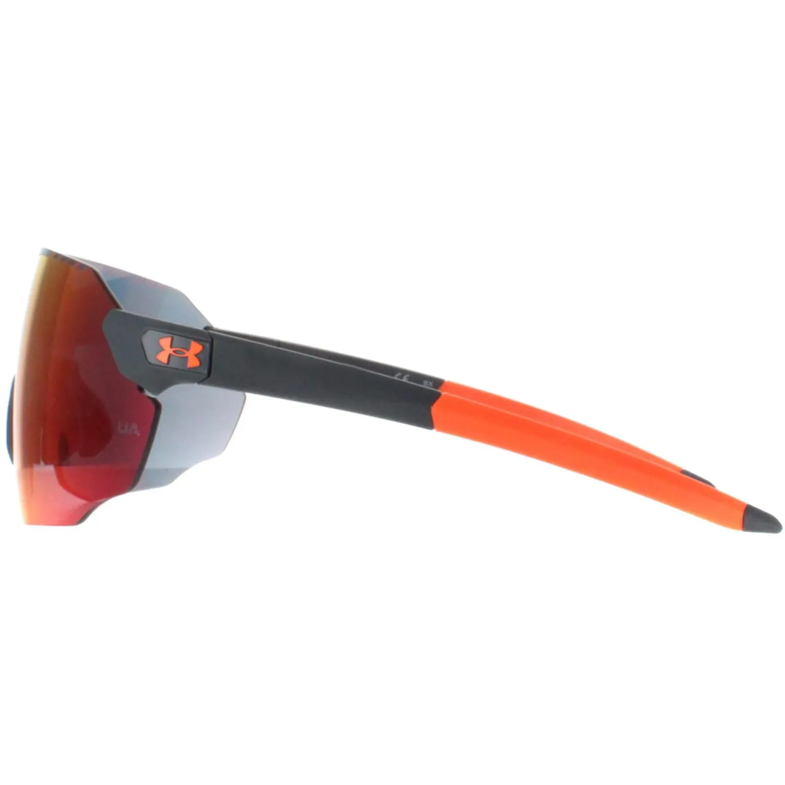 Under Armour Sunglasses Halftime 2M8 Matte Grey Orange Ruby Red Mirror