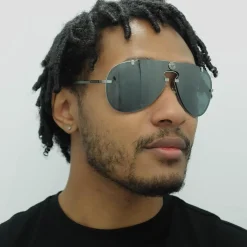 Versace Sunglasses VE2243 10016G Gunmetal Grey Mirror Black