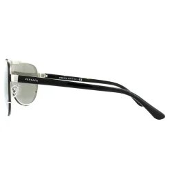 Versace Sunglasses VE2140 10006G Silver Light Grey Silver Mirror
