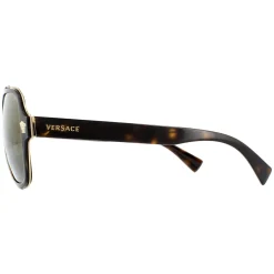 Versace Sunglasses VE2199 12524T Dark Havana Dark Grey Mirror Gold