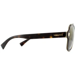 Versace Sunglasses VE2199 12524T Dark Havana Dark Grey Mirror Gold
