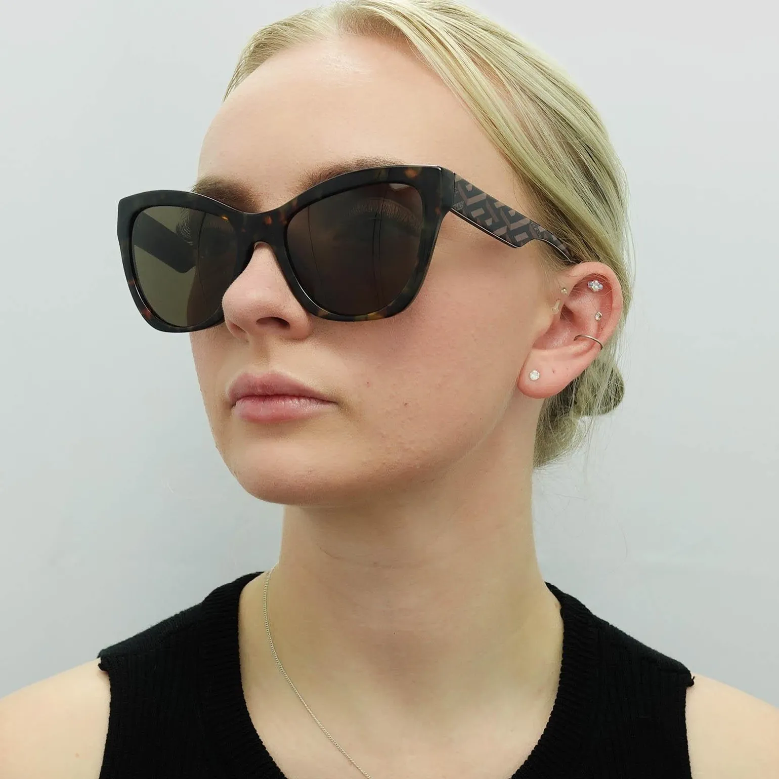 Versace Sunglasses VE4417U 535973 Havana Pattern Dark Brown