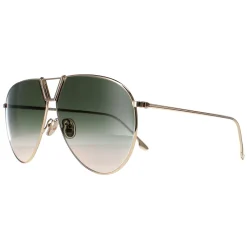 Victoria Beckham Sunglasses VB208S 700 Gold Khaki Grey Gradient